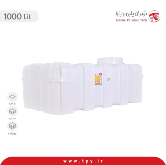 مخزن 1000 لیتری مکعبی سه لایه آنتی باکتریال و ضد رسوب هیدروفوب