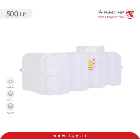 مخزن 500 لیتری مکعبی سه لایه آنتی باکتریال و ضد رسوب هیدروفوب