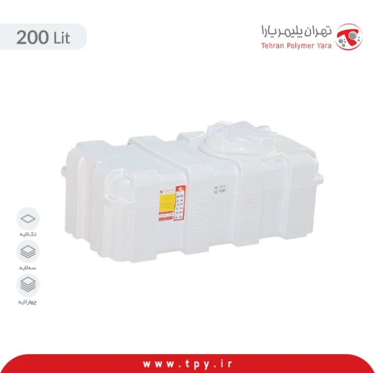 مخزن 200 لیتری مکعبی سه لایه آنتی باکتریال و ضد رسوب هیدروفوب